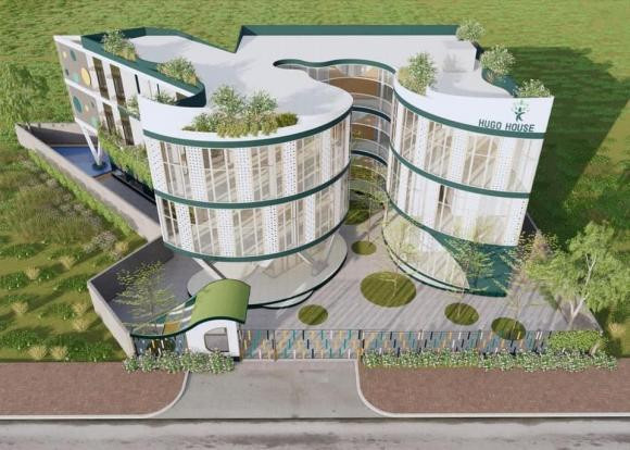 Theo tiết lộ của chủ nhân, tòa nhà này là cơ sở 2 thuộc hệ thống trường mầm non mà Vân Hugo đang kinh doanh và điều hành.