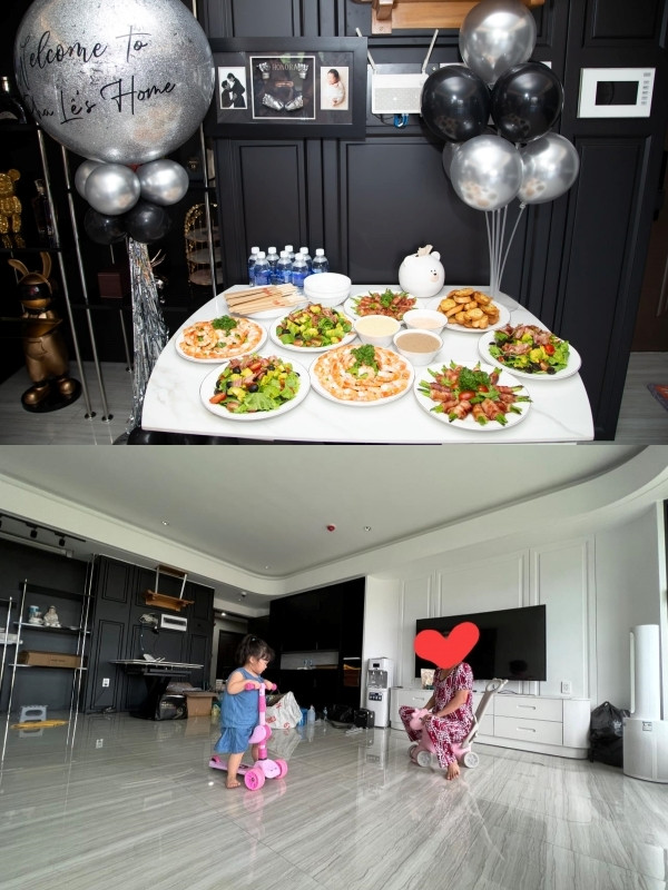 Với không gian rộng rãi, con gái Pha Lê có thể thoả sức vui đùa ngay trong nhà.