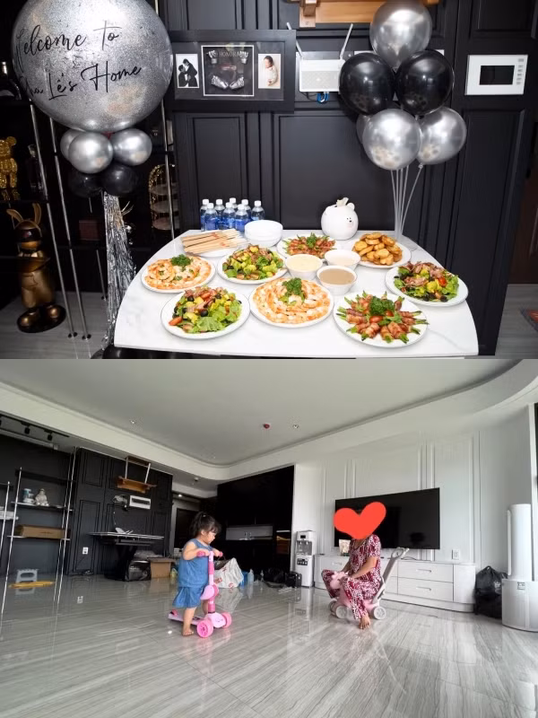 Với không gian rộng rãi, con gái Pha Lê có thể thoả sức vui đùa ngay trong nhà.