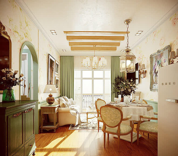 Tại Hà Nội, Hoà Minzy sở hữu căn hộ rộng khoảng 50m2, được thiết kế theo phong cách vintage châu Âu xinh xắn.