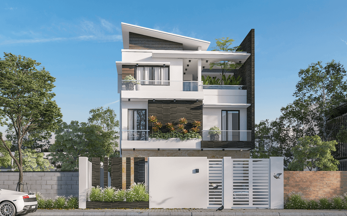 10 mau nha pho hien dai cho gia dinh 3 the he