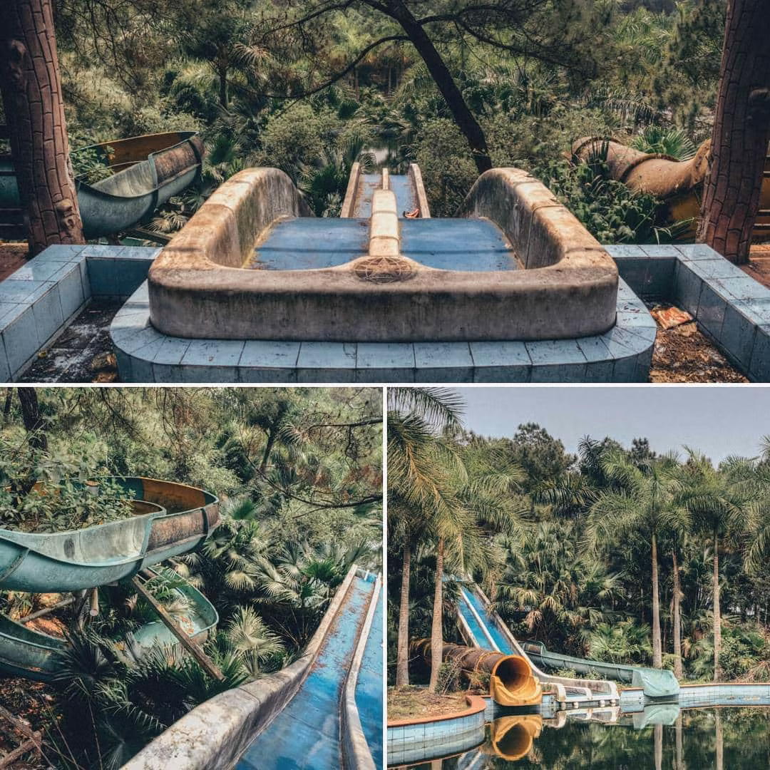 Hồ Thủy Tiên là công viên nước bỏ hoang nằm ngay bên ngoài thị trấn Hương Thuỷ, Huế vốn yên bình lặng lẽ bỗng trở thành một điểm nóng thu hút những con người có máu phiêu lưu. Du khách có thể xâm nhập công viên khá dễ dàng, thám hiểm những ống nước nứt vỡ, bể thủy cung dở dang và sự xâm lấn rùng rợn của tự nhiên bủa vây nơi từng đầy ấp tiếng vui đùa của con người.