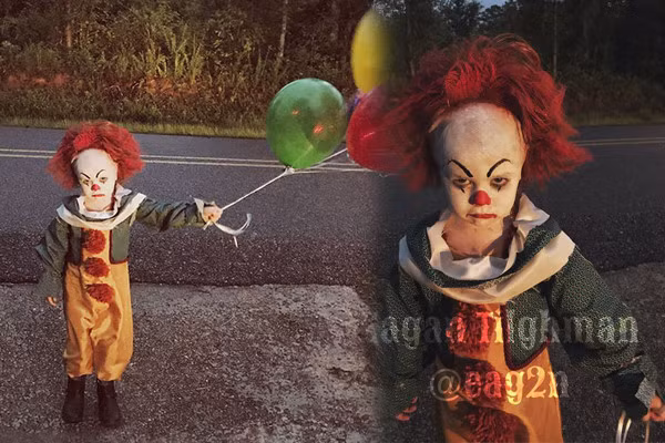 Mắt trợn, đầu bù tóc rối, quần áo xộc xệch đã đủ khiến mọi người khiếp sợ chưa? Bộ ảnh nhận được nhiều lời khen ngợi của cộng đồng mạng. Thậm chí, đạo diễn của ma hề IT là Andy Muschietti còn ghé thăm Instagram của Eagan và ấn nút 'like' cho bộ ảnh của cậu.