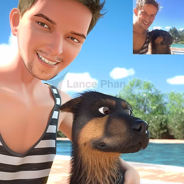 Phan tiết lộ với tờ deMilked rằng ban đầu, anh xin ảnh từ người quen để thử vẽ lại theo phong cách hoạt hình. Các tác phẩm bất ngờ được nhân vật chính yêu thích, khen ngợi.