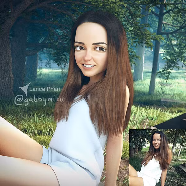 "Vẽ tóc luôn là phần khó nhất. Bởi vậy, tôi luôn cố tìm tòi phương pháp giúp công đoạn này trở nên dễ dàng hơn", Phan cho biết.