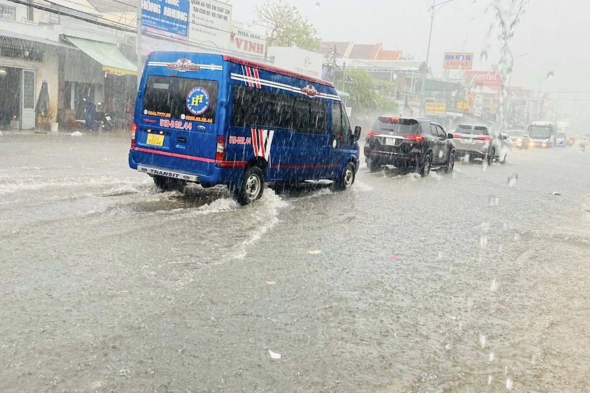 Đón trận mưa "vàng", nhiều tuyến đường ở TP HCM ngập úng - Hình 7 Don tran mua