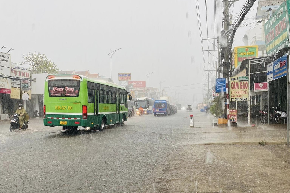 Đón trận mưa "vàng", nhiều tuyến đường ở TP HCM ngập úng - Hình 6 Don tran mua