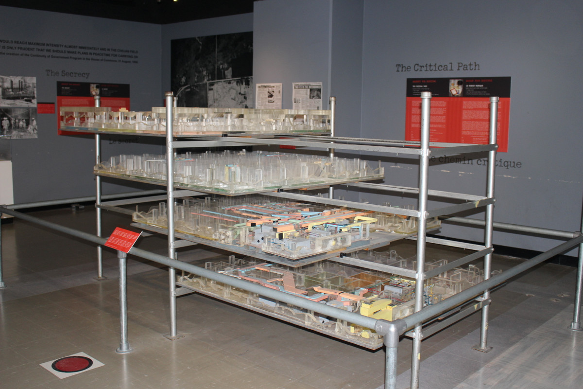 Trong số các căn phòng bên trong hầm trú ẩn bom hạt nhân Diefenbunker có dãy phòng dành cho Thủ tướng (gồm văn phòng làm việc, phòng ngủ và phòng tắm riêng), một phòng phát sóng khẩn cấp của CBC... Thậm chí, kho tiền để chứa vàng phục vụ ngân hàng trung ương Canada cũng được xây dựng trong căn hầm này.