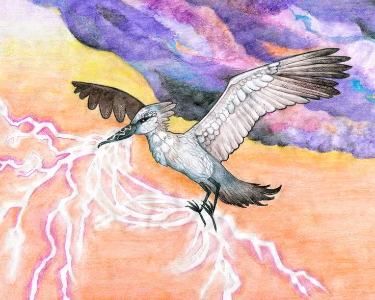 Phần lớn thời gian trong ngày Impundulu ở đúng với hình dạng vốn có là một con chim to lớn. Nó săn các loài động vật dưới mặt đất để thỏa mãn cơn đói.