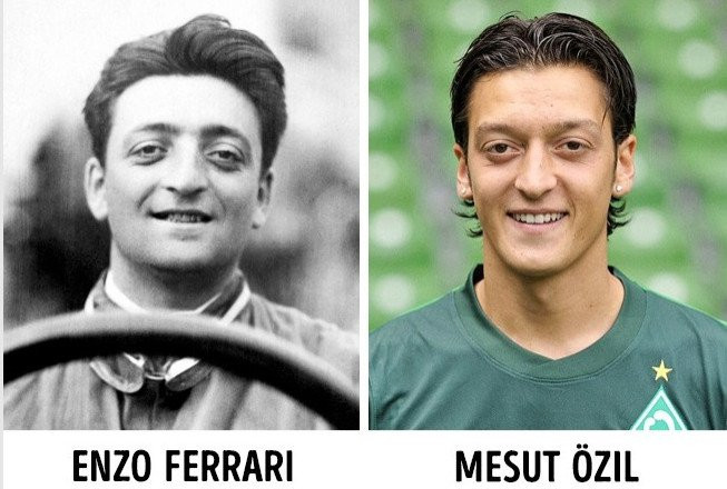 Hai tháng sau, vào ngày 15/10/1988, Mesut Ozil chào đời ở Đức. Ông là tiền vệ bóng đá nổi tiếng thế giới. Điều khiến mọi người ngỡ ngàng là Mesut sở hữu ngoại hình "giống như đúc" Enzo.