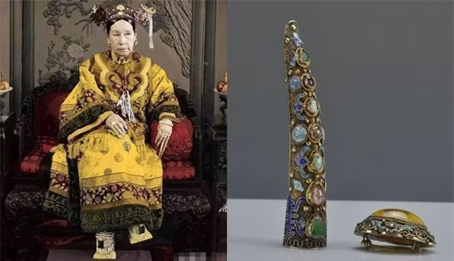 Từ Hy Thái hậu nổi tiếng là người có cuộc sống xa hoa. Do đó, bà hoàng này có rất nhiều bộ "hộ giáp" sang trọng, đắt đỏ. Bà thường đeo "móng tay giả" làm bằng vàng ở bàn tay phải và "hộ giáp" ngọc trai ở tay trái. Khi đi ngủ, bà đeo loại hộ giáp "ít lấp lánh" hơn ở ngón út và ngón áp út. Mỗi cái dài từ 5 - 7 cm.