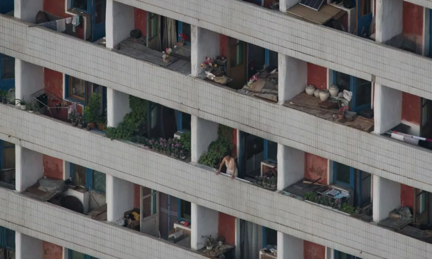 Một tòa nhà chung cư ở thủ đô Bình Nhưỡng.