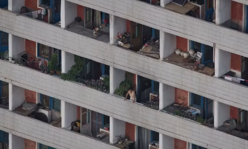 Một tòa nhà chung cư ở thủ đô Bình Nhưỡng.