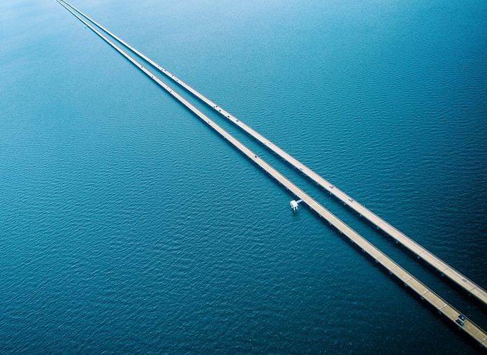 Công trình cầu vượt hồ Pontchartrain đã đánh dấu một bước tiến lớn trong ngành xây dựng cầu đường. Ảnh: IC.