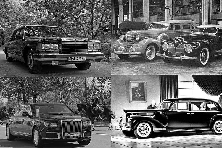 Trong quá khứ, xe cho nguyên thủ Liên Xô đều là các dòng xe ôtô hạng sang được sản xuất nội địa, đáng chú ý có mẫu xe ZIL-41047. Song thói quen này đã thay đổi từ giữa thập niên 90 khi Điện Kremlin bắt đầu chuộng các mẫu xe siêu sang đến từ Đức.