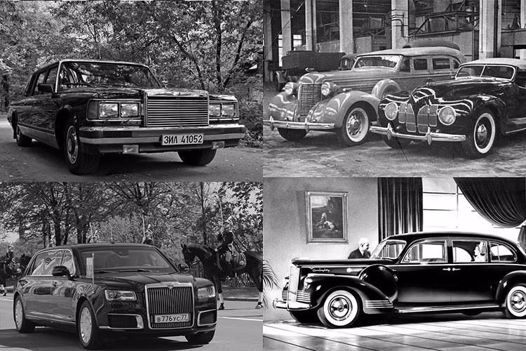 Trong quá khứ, xe cho nguyên thủ Liên Xô đều là các dòng xe ôtô hạng sang được sản xuất nội địa, đáng chú ý có mẫu xe ZIL-41047. Song thói quen này đã thay đổi từ giữa thập niên 90 khi Điện Kremlin bắt đầu chuộng các mẫu xe siêu sang đến từ Đức.
