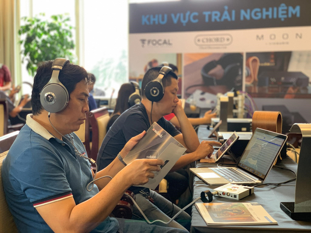 Khu vực trải nghiệm của thương hiệu Focal . 