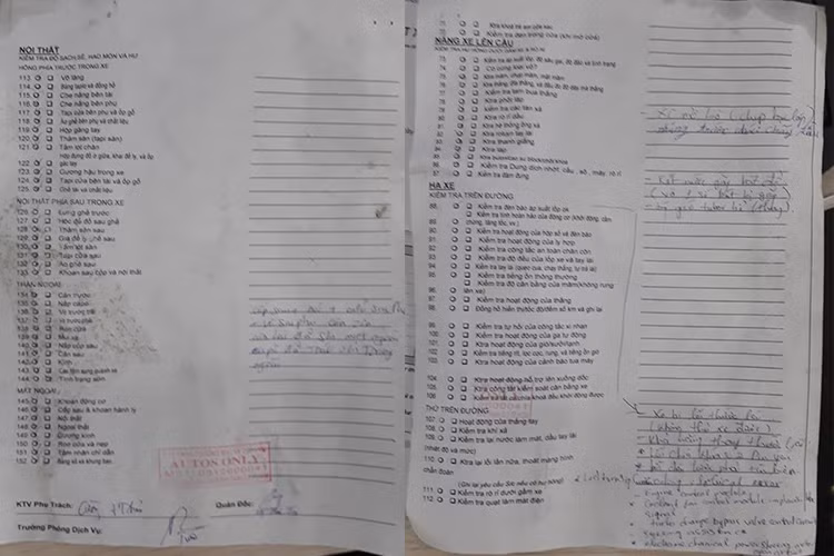 Theo công bố sau lần kiểm tra của xưởng bảo hành cho biết, chiếc xe sang Audi A4 đời 2017 này đã từng bị tới 1800 lỗi như; “rớt máy, xuống sơn, két nước thay mới, bể ống turbo, sơn ca pô, sơn 2 cửa, lỗi thước lái…”.