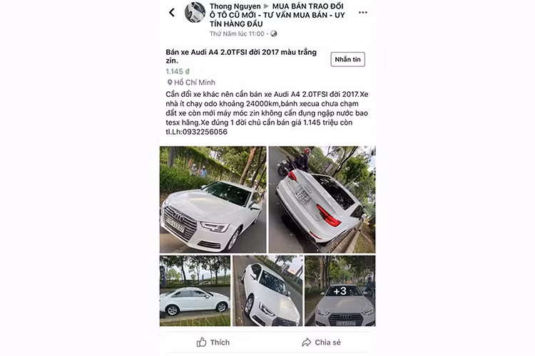 Ngay sau khi xảy ra tranh cãi với anh Diệp, vợ chồng chủ xe cuối cùng cũng đã có mặt trên phường để giải quyết vụ việc và được công an phường giải quyết để nhận lại được số tiền đặt cọc mua xe Audi A4 cũ. Qua sự việc này, mọi người cũng nên rút kinh nghiệm, nhất là khi mua hàng giá trị lớn như ôtô và xe máy - tránh để lại những hệ luỵ không đáng có cho mình.