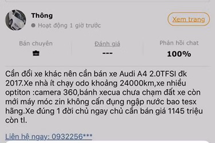 Ngay sau đó, anh Diệp đã đặt cọc cho chủ chiếc xe này 20 triệu đồng và tự bỏ tiền túi để đem xe ra chính hãng kiểm tra. Tuy nhiên, điều anh Diệp không ngờ nhất chính là hai chữ “bao zin” của chủ xe khẳng định đã được showroom trả kết quả bằng hàng loạt những lỗi nghiêm trọng.