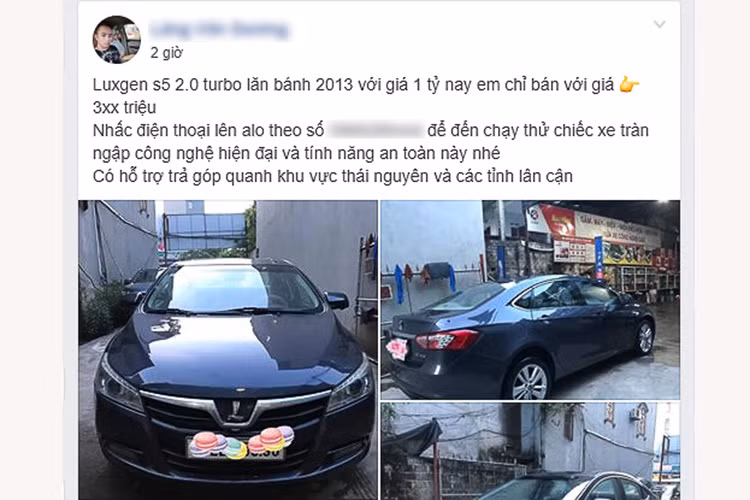 Chiếc xe Luxgen S5 đời 2013 trong bài viết này hiện đang được chủ nhân rao bán với giá hơn 300 triệu đồng – chỉ tương đương một chiếc Hyundai Grand i10 cùng đời, trong khi giá xe mới ở thời điểm đăng ký năm 2013 là gần 1 tỷ đồng đủ thấy nó "xuống giá" tới mức nào.