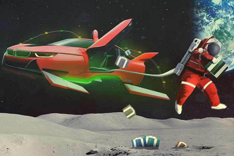 Mẫu xe cuối cùng của thương hiệu xe sang Đức không chỉ giới hạn ở phạm vi Trái Đất, mẫu siêu xe "xanh" BMW i8 còn vượt ra ngoài không gian, đem quà đến những nơi con người thậm chí chưa đặt chân đến.