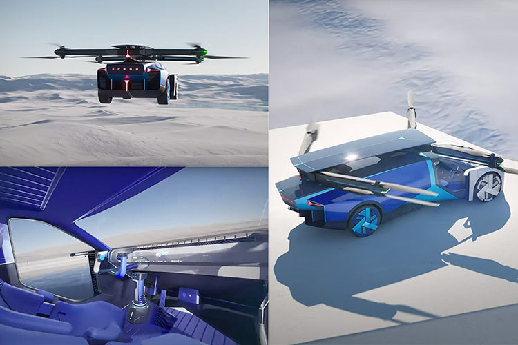 Đặc điểm chính của nguyên mẫu này là các cánh quạt nằm trên mái nhà của nó. Xpeng AeroHT có tổng cộng tám cánh quạt được gắn vào một khung, có bản lề và có thể nhìn thấy được. Họ có thể có thể gấp lại. Trước đây, có thông tin cho rằng phần thách thức nhất của cấu trúc này là khóa cánh quạt đúng cách để tránh hư hỏng do rung động khi ôtô đang chạy trên đường.