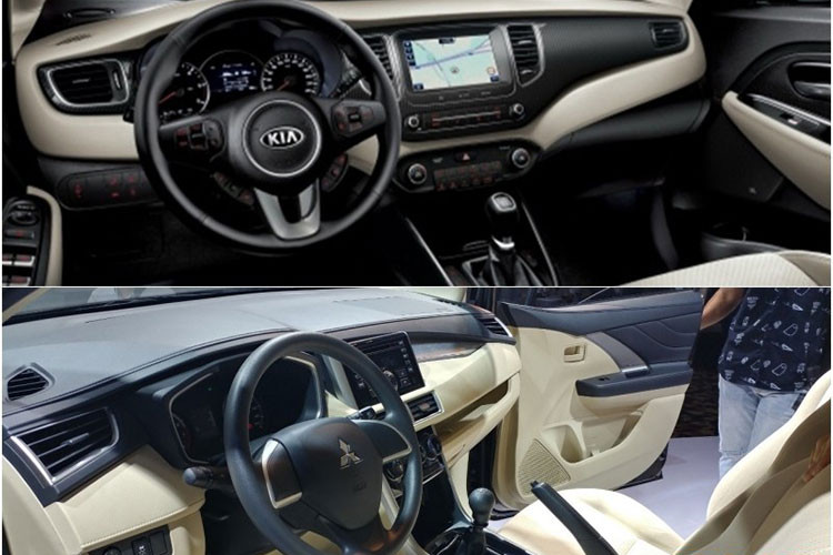 Nội thất Kia Rondo 2018 phiên bản cao cấp nhất có thiết kế sang trọng và hiện đại, mang phong cách của các mẫu xe đến từ Châu Âu nhiều hơn. Ở phía đối diện, Mitsubishi Xpander AT 2018 sở hữu không gian nội thất chuẩn mực, đặc trưng của những mẫu MPV 7 chỗ gia đình, cũng như phong cách tối giản từ nhà sản xuất ôtô Nhật Bản.