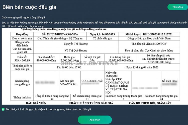 Đáng chú ý, nhiều người còn nghi ngờ sau khi công bố trung đấu giá cặp biển số siêu VIP này, vị đại gia Thanh Hoá sẽ bỏ cọc siêu biển và chịu mất 80 triệu đồng tiền cọc cho 2 siêu biển số - điều này đã thu hút được sự chú ý của cộng đồng mạng và truyền thông trong nước.