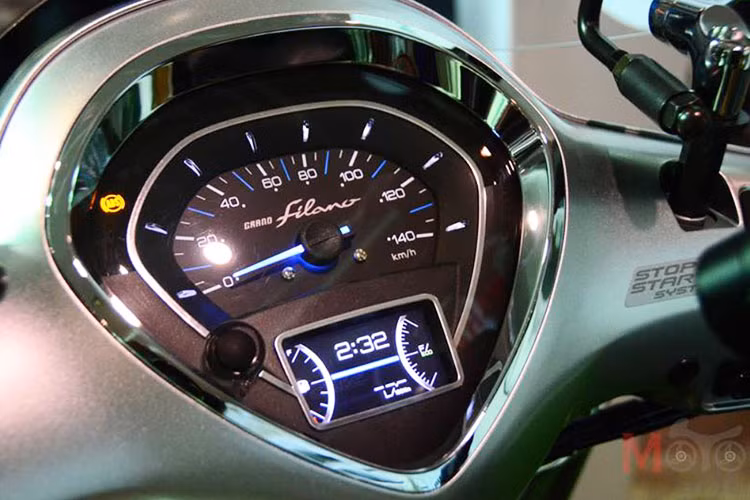 Bảng đồng hồ của xe gồm đồng hồ analog hiển thị vận tốc và màn hình TFT màu hiển thị thời gian, lượng xăng và khả năng tiết kiệm nhiên liệu của xe. Các nút bấm thiết kế đơn giản, không thay đổi so với trước.