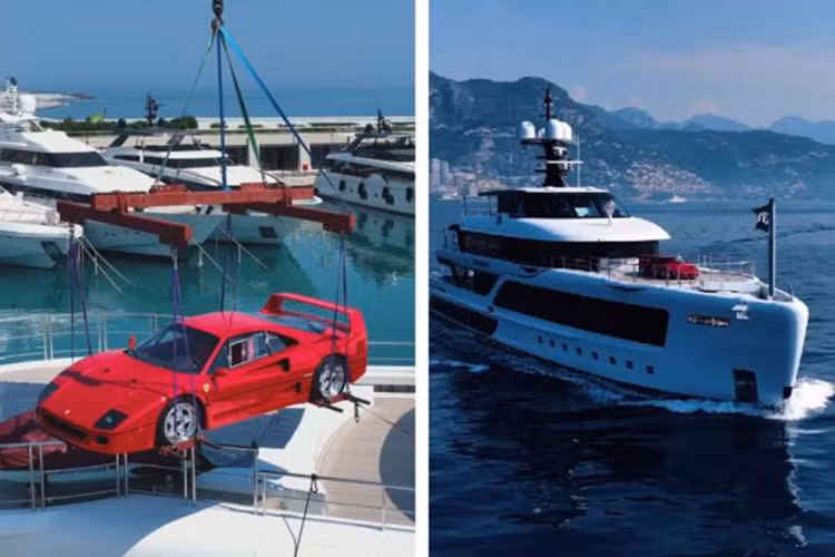 Việc đưa một chiếc xe Ferrari F40 hàng hiếm và có giá trị như vậy lên một chiếc du thuyền chắc chắn sẽ gây chú ý tại Monaco. Với cuộc đua F1 vào cuối tuần này, đây là một thời điểm rất tuyệt vời để phô trương sự xa xỉ.