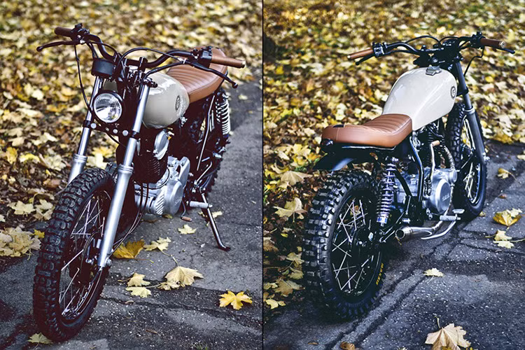 Các phần đã được tùy chỉnh lại bao gồm yên được làm thủ công theo phong cách cổ điển, đèn pha mới, tay lái và đồng hồ đo tốc độ mới...