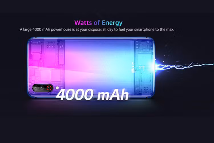 Máy có mặt lưng thiết kế gradient, xu hướng mà mọi hãng smartphone hiện tại đang áp dụng. Độ dày của smartphone này theo quảng cáo của nhà sản xuất thì nó chỉ tương đương một chiếc bút chì.