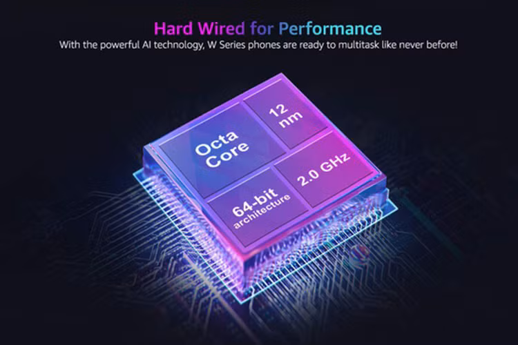 Về phần cứng, mẫu điện thoại LG W mới được trang bị chip 12nm, tám lõi xử lý với tốc độ 2.0GHz. Hiện tại, trên thị trường có chip Helio P22 và P60 của MediaTek, Snapdragon 439 của Qualcomm có thông số trùng khớp những gì LG chia sẻ. Tuy nhiên, với dòng mô tả về việc tập trung vào AI, có vẻ như LG W sẽ dùng chip Helio P60. 
