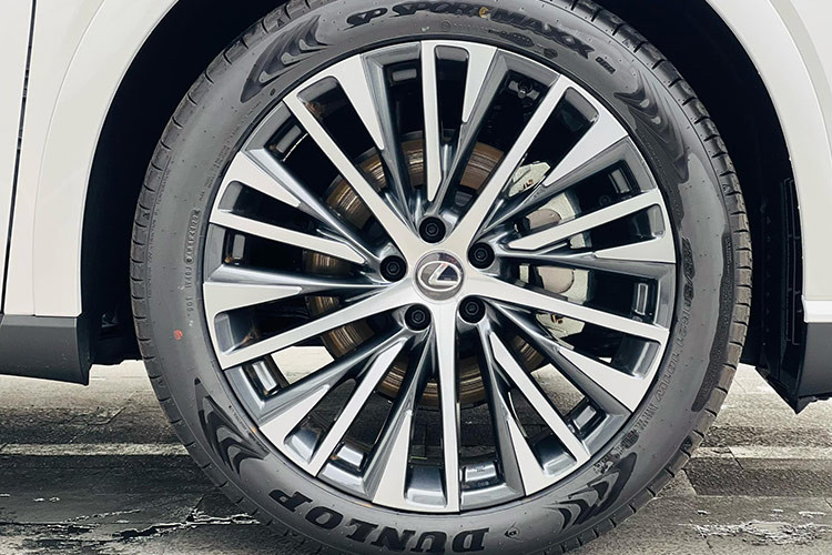 Xe được trang bị gương chiếu hậu chỉnh/gập điện và tự động điều chỉnh khi lùi, vành la-zăng hợp kim nhôm đa chấu 21 inch, cụm đèn hậu LED nguyên khối vuốt dài theo chiều ngang đuôi xe, đèn báo phanh, đèn báo rẽ, đèn sương mù và cánh lướt gió trên cao.