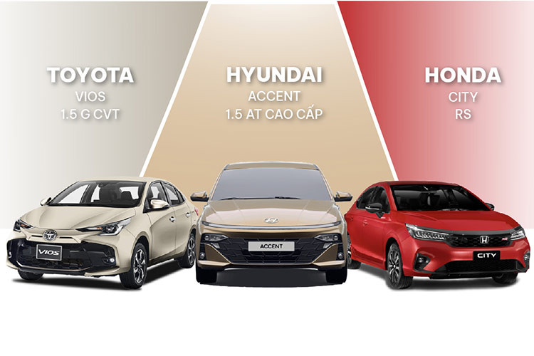Trong khi Toyota Vios và Honda City lên xuống thất thường. Toyota Vios chỉ có một lần nắm ngôi đầu bảng vào tháng 4/2024 (923 xe). City là xe bán chạy nhất phân khúc vào tháng 3 (1.043 xe). Những tháng còn lại, Vios, City thay nhau xếp vị trí thứ 2 và 3 trong phân khúc.