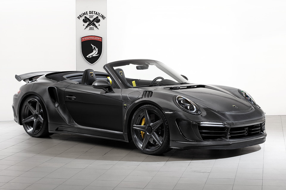 Là dòng xe thể thao thương mại khá phổ biến và dễ bị ''đụng hàng'' nên mẫu siêu xe Porsche 911 Turbo S Cabriolet vừa được hãng độ TopCar của Nga nâng cấp toàn diện với tên gọi Stinger GTR Carbon Edition.