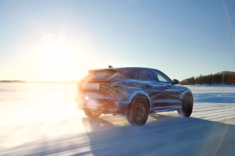 Jaguar đã cho F-Pace thử thách ở cái dải nhiệt độ từ âm 40 độ C cho đến nóng hơn 50 độ C. Tại miền Bắc Thuỵ Điển, nơi cái lạnh mùa Đông có thể xuống đến âm 40 độ C và tuyết phủ dày đặc