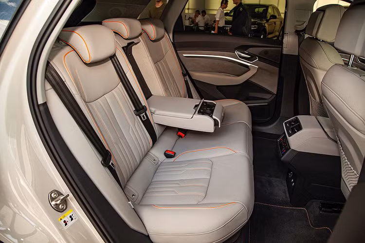 Tuy nhiên, điểm nổi bật nhất của e-tron đó là hệ động lực điện. Hai mô tơ điện vận hành chiếc SUV hạng sang chạy điện Audi này có tổng công suất lên tới 300kW và mô-men xoắn 664 Nm có thể đạt được trong gần như tức thì. Audi e-tron hoàn thành cú nước rút tiêu chuẩn trong 5,7 giây. Vận tốc giới hạn điện tử tối đa đạt 200km/h.