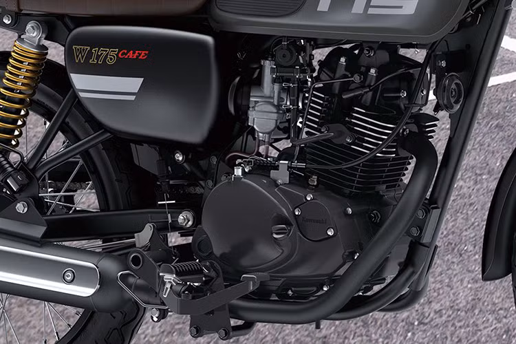 Cung cấp sức mạnh cho Kawasaki W175 Cafe 2020 vẫn là khối động cơ xylanh đơn, dung tích 177cc, làm mát bằng dung dịch, đi kèm là bộ chế hòa khí cùng hộp số 5 cấp, sản sinh công suất 13 mã lực tại tua máy 7.500 vòng/phút và mômen xoắn cực đại 13,2 Nm tại tua máy 6.000 vòng/phút.