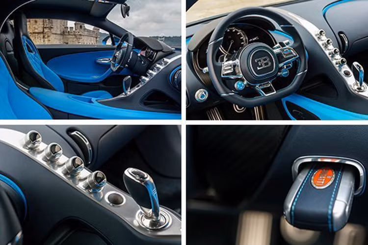 Bugatti Chiron được lấy cảm hứng từ tay đua Louis Chiron, người đem lại vinh quang cho thương hiệu Bugatti ở các giải đua Grands Prix thập niên 20-30. Xe sở hữu thiết kế cấu trúc sợi carbon hoàn toàn mới, đây cũng chính là chiếc xe đầu tiên có phần thân sau được làm từ sợi carbon. 