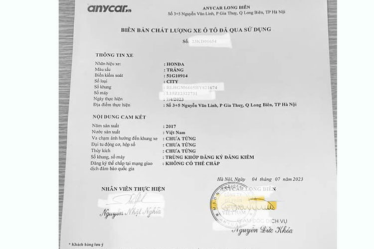 Mua Honda City cu tai Ha Noi, khach 