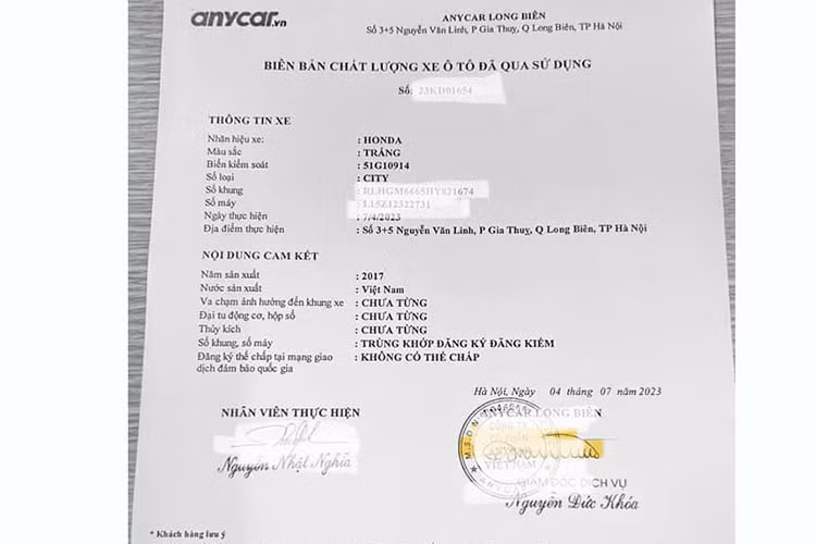 Mua Honda City cu tai Ha Noi, khach 