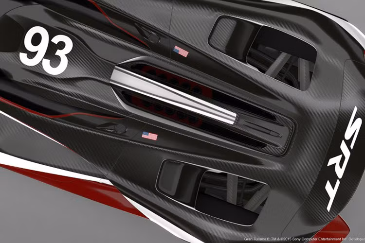 Nhìn từ trên xuống, SRT Tomahawk Vision GT Concept được thiết kế cực kỳ ấn tượng.