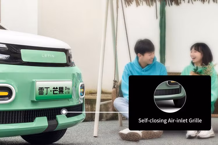 Về ngoại thất, Letin Mango Pro 2022 chạy điện vẫn tiếp tục thiết kế tổng thể theo phong cách hình hộp vuông nhỏ nhắn của bản Mango thường đã ra mắt năm 2020. Mặt trước xe có trang bị lưới tản nhiệt giả thường được sử dụng trên các loại xe năng lượng mới, và phần bao quanh phía dưới là thiết kế dạng thanh.