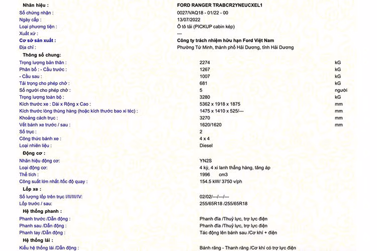 Trong đó, động cơ mang mã hiệu YN2S thuộc về bản Wildtrak cao cấp nhất, tăng áp kép cho công suất tối đa 207 mã lực còn động cơ P02S là tăng áp đơn, sản sinh 168 mã lực.