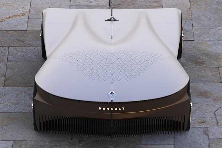 Mẫu concept tự lái của Renault này đã được thiết kế để phù hợp một khoang lái rộng rãi ẩn giấu bên dưới một bộ phận của thân vỏ mà có thể nâng khỏi xe. Bên trong, bạn sẽ thấy một cặp ghế nhỏ, đặt cách biệt bởi một bức tường màu đen khi ở vị trí thông thường.