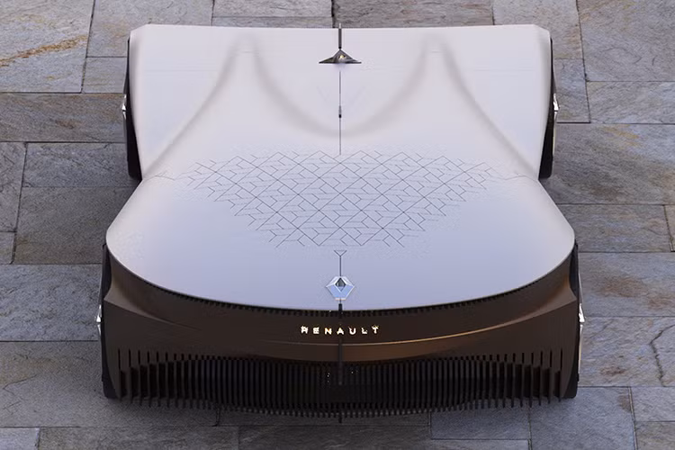 Mẫu concept tự lái của Renault này đã được thiết kế để phù hợp một khoang lái rộng rãi ẩn giấu bên dưới một bộ phận của thân vỏ mà có thể nâng khỏi xe. Bên trong, bạn sẽ thấy một cặp ghế nhỏ, đặt cách biệt bởi một bức tường màu đen khi ở vị trí thông thường.