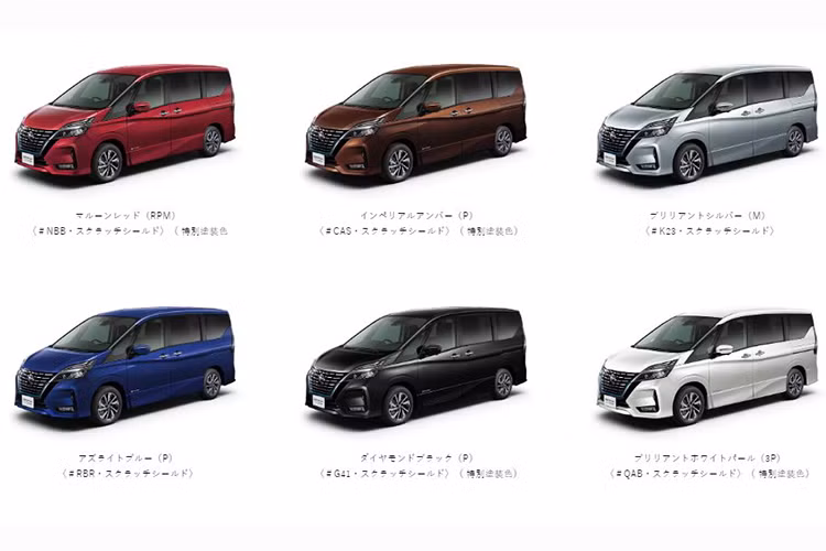 Trên cản trước xuất hiện khe gió nằm dọc nổi bật hơn trước. Chỉ ở bản cao cấp, Nissan Serena 2019 mới có cụm đèn sương mù nằm ngang, cạnh khe gió trên cản trước. Những thay đổi khác của Nissan Serena 2019 bao gồm bộ vành hợp kim, cụm đèn hậu cao hơn trước và cản sau mới.