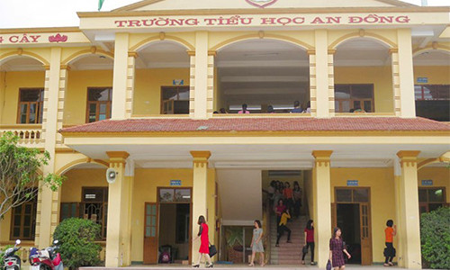 Trường Tiểu học An Đồng, nơi xảy ra vụ việc. Ảnh: Song Linh.